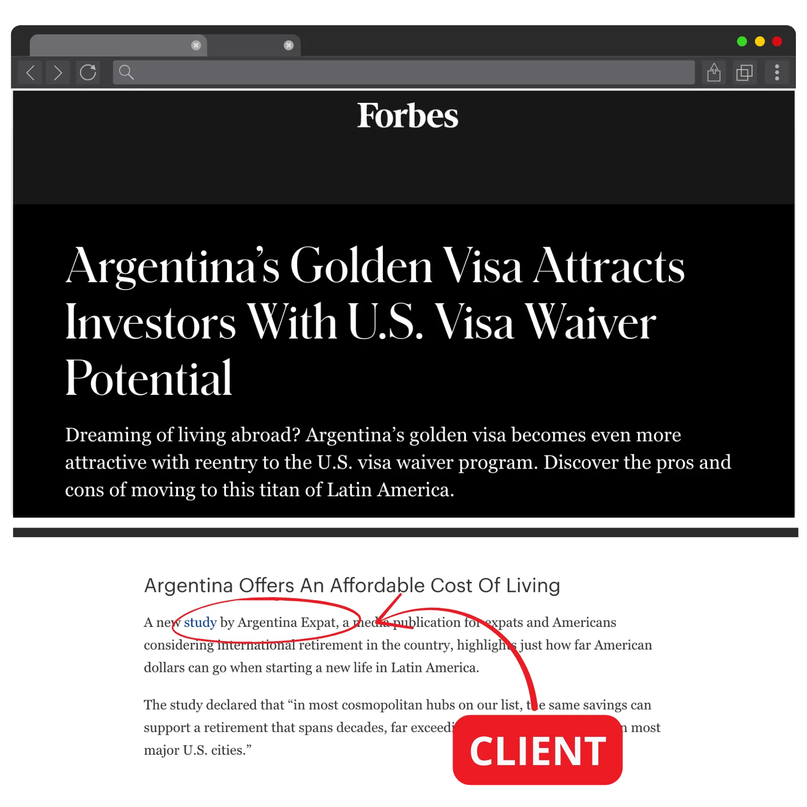 Data Campaigns example: client coverage