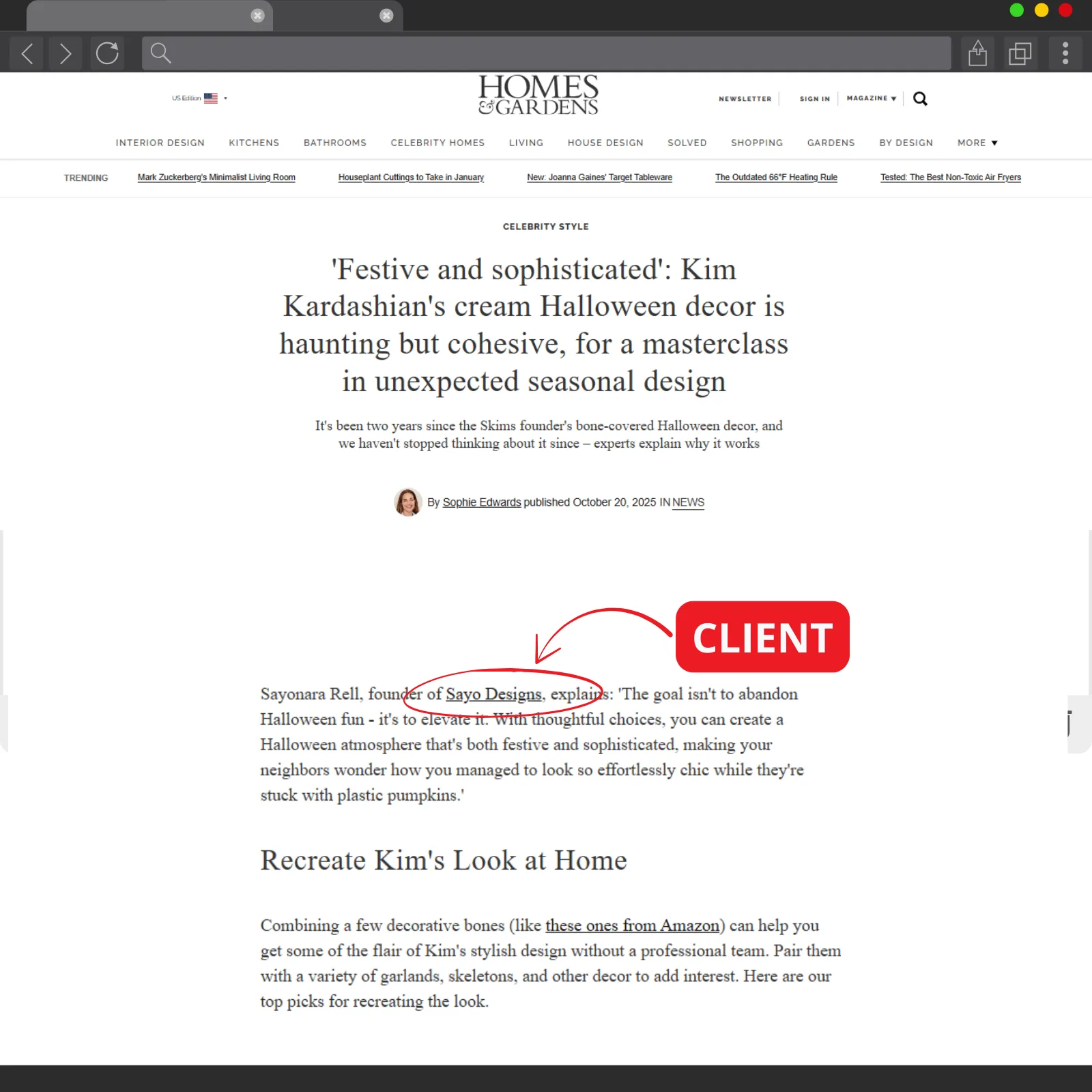 Expert Commentary example: client coverage