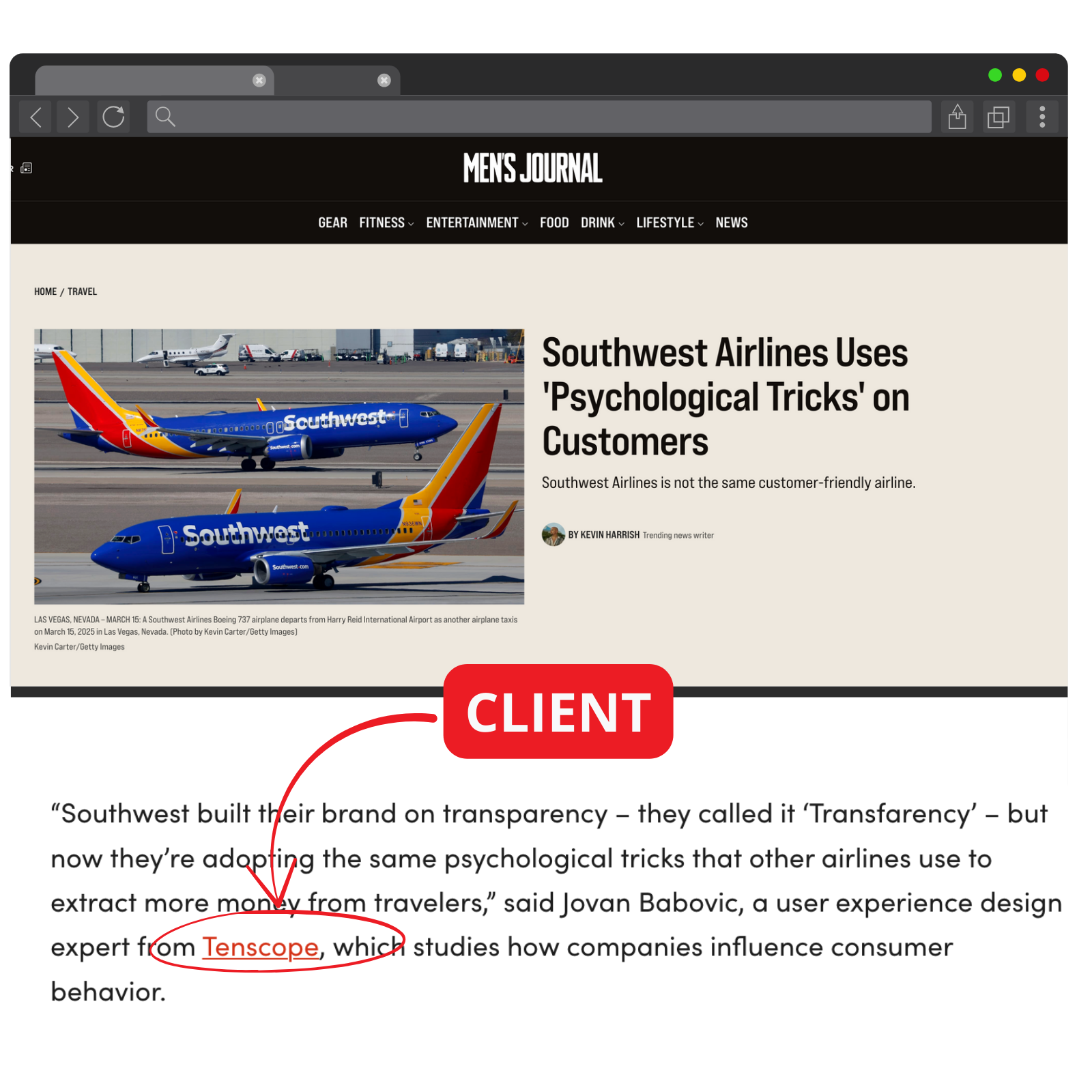 Reactive PR example: real client coverage